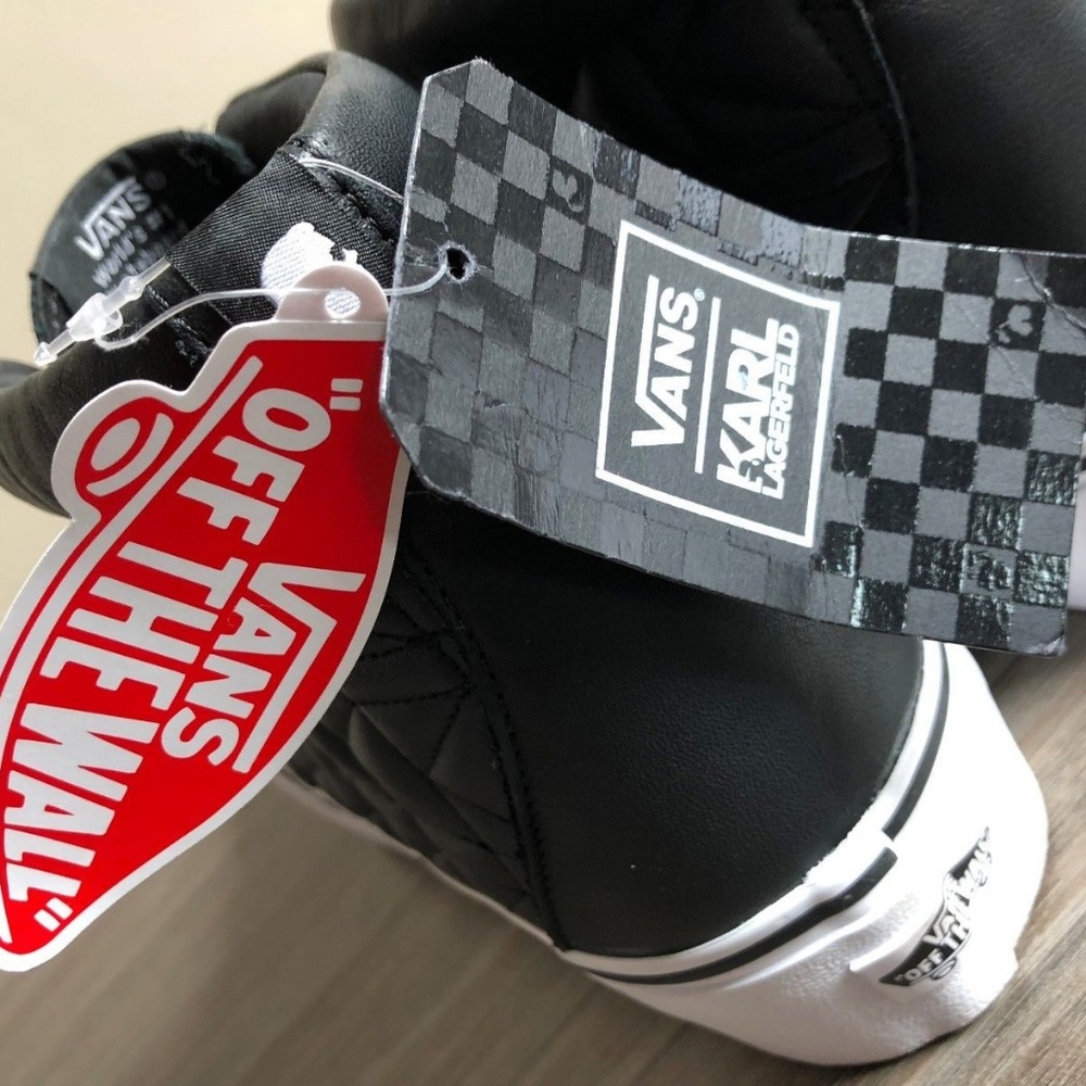 VANS X KARL LAGERFELD SK8-HI LACELESS SKATE SHOES - Picture 6 of 8